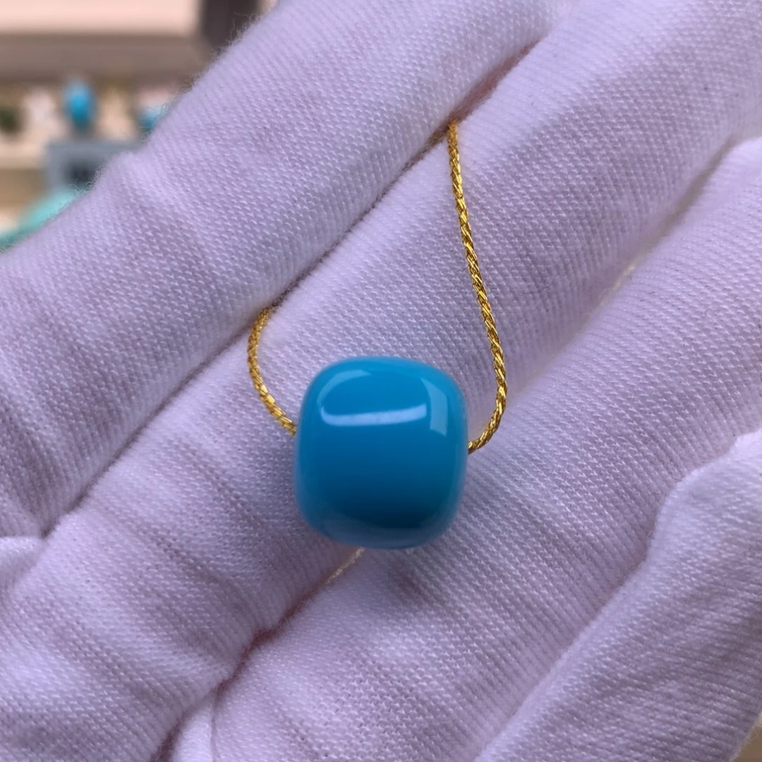 未镶嵌绿松石珠宝奇石12.5*11.1mm