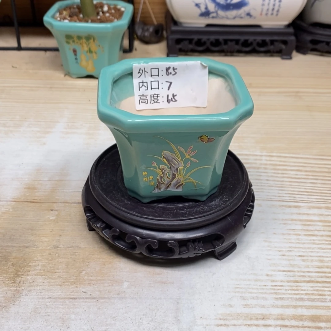 紫砂陶瓷艺术花盆陶瓷