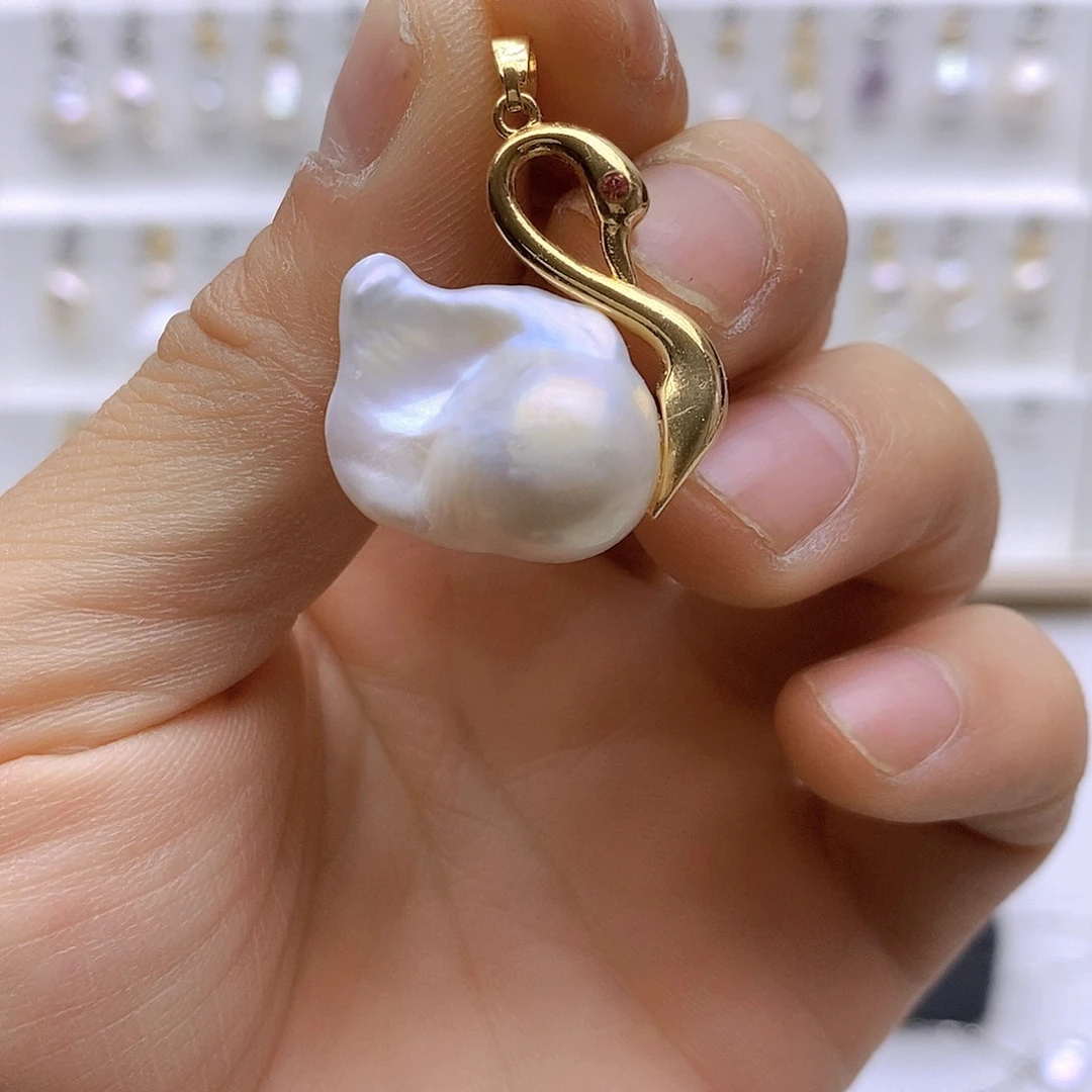 淡水珍珠颈饰银S925镶嵌