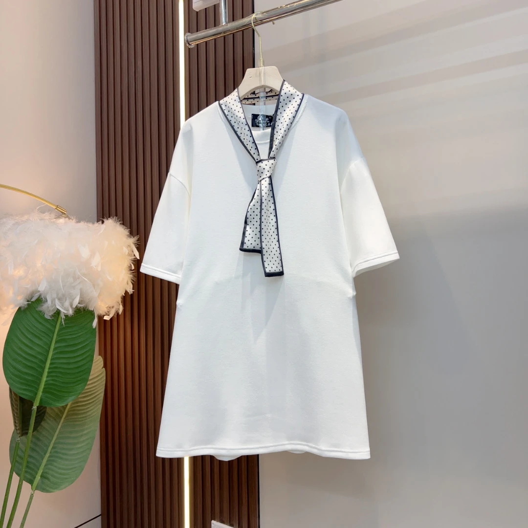 欧洲站2025新款轻奢风韩版显瘦短袖百搭时尚休闲净版T恤