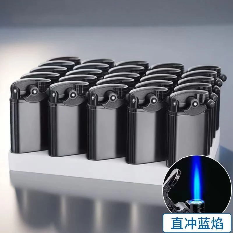 新款磨砂充气打火机金属直冲防风打火电话机防风防爆金属打火机