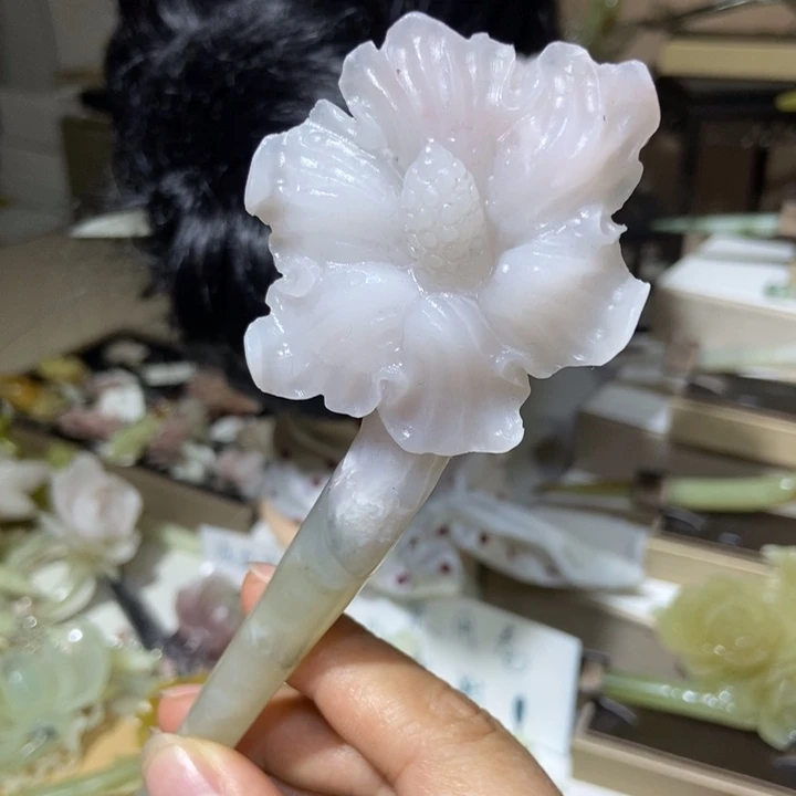 蛇纹石玉未镶嵌发饰