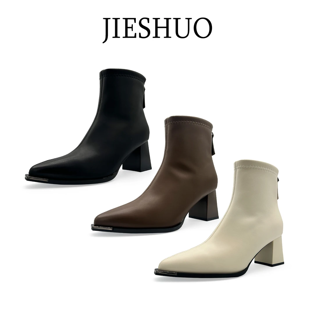 【老板娘夏天】香港JIESHUO时尚潮流时装靴BL2327-7A（加绒）