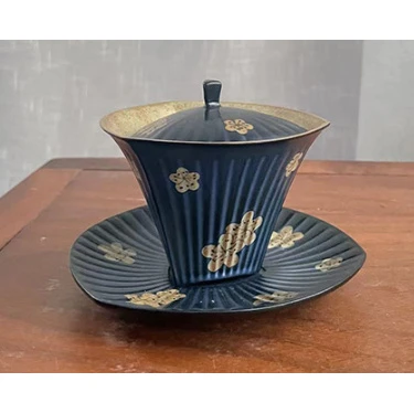 【欢喜茶室】冰梅三才盖碗(A11658)