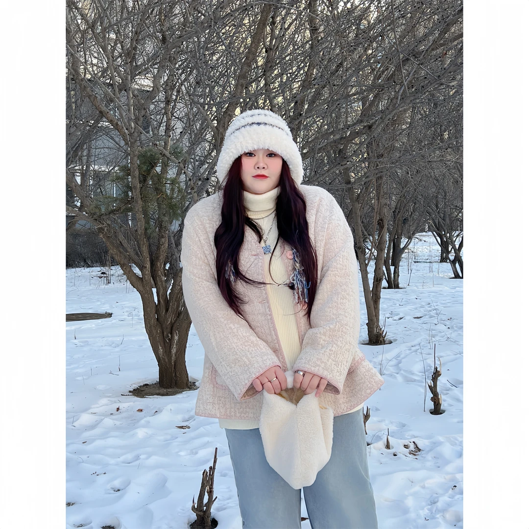 香氛初恋 / 质感羊毛毛呢外套13345花契200斤胖mm冬季气质百搭