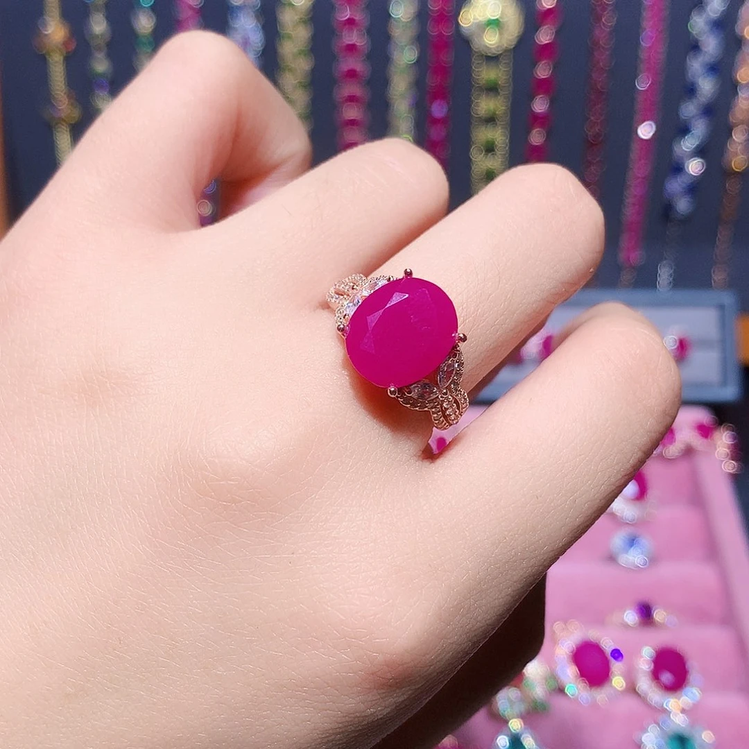 银S925镶嵌红宝石戒指