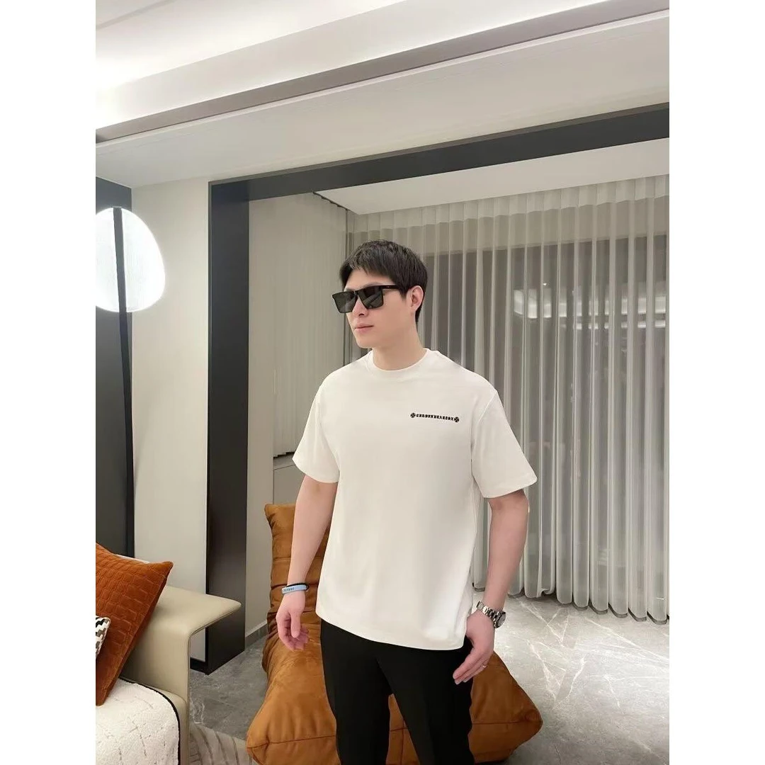 2025新款短袖t恤男ins潮牌欧美嘻哈风圆领打底衫上衣夏季