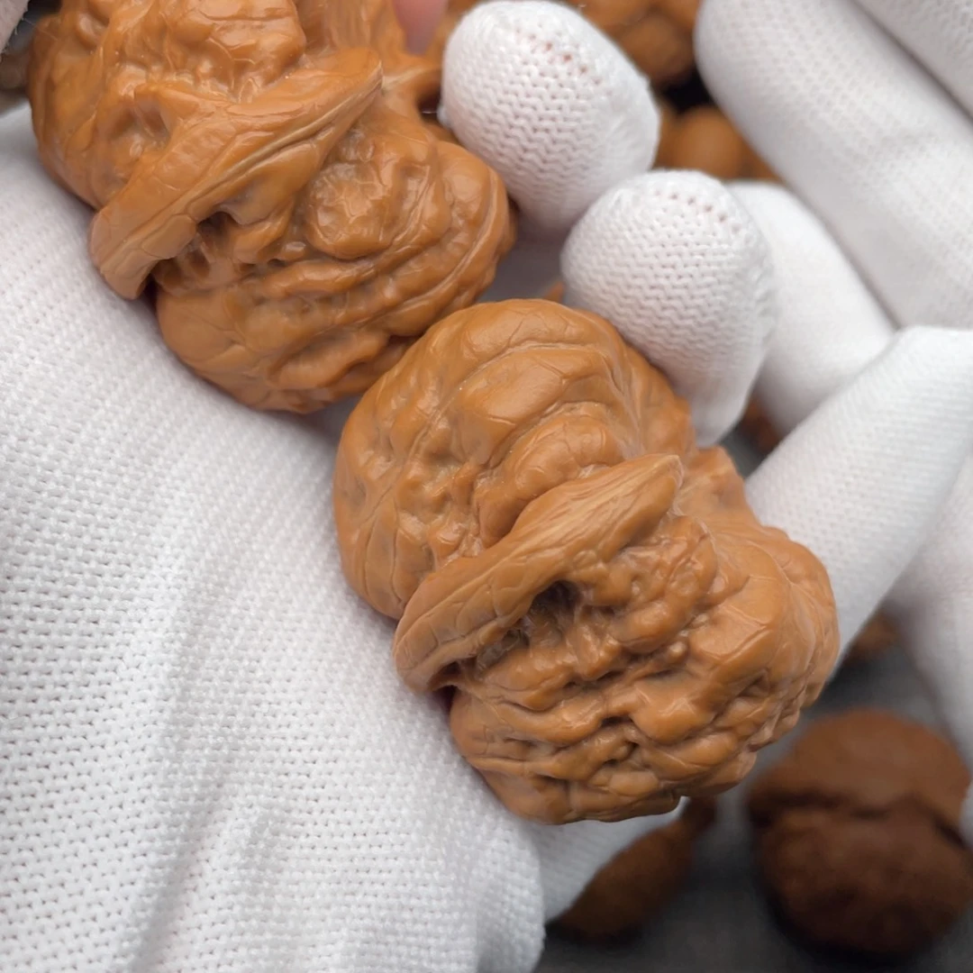 文玩核桃把件39凹底儿延庆蛤蟆头