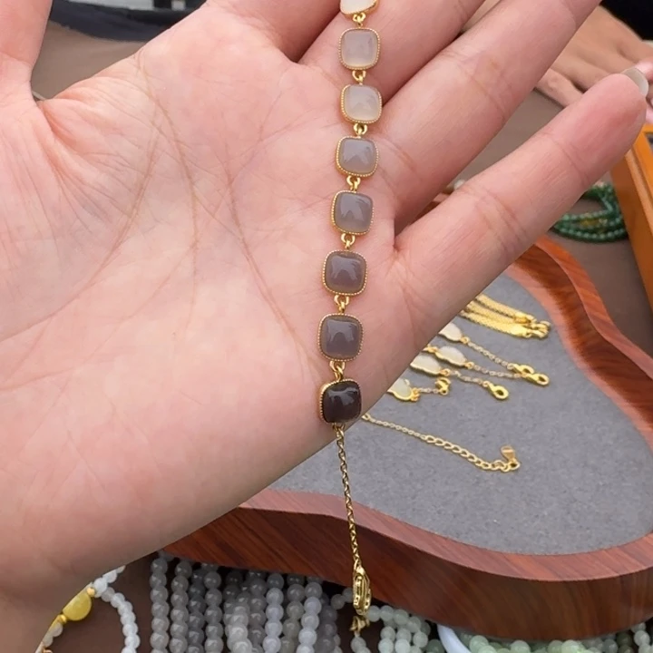 和田玉银S925镶嵌颈饰