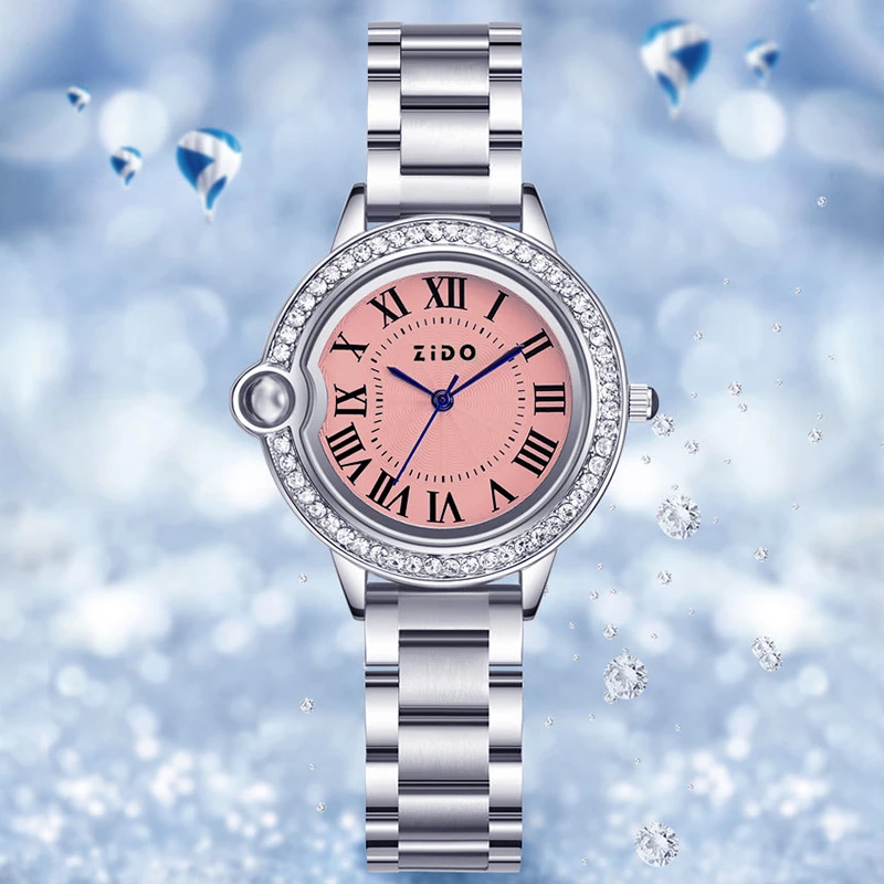 【ZiDO】官方正品手表自动女士粉气球轻奢百搭腕表
