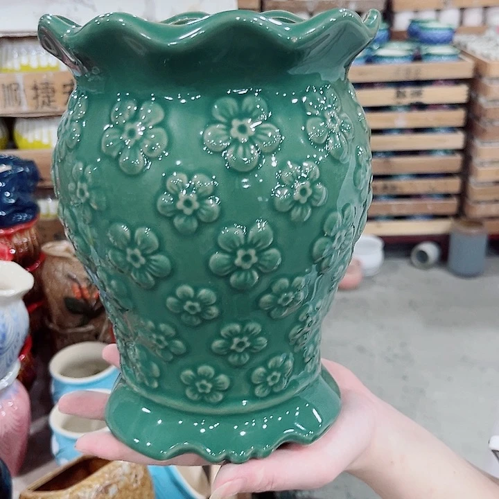 有孔.凑单10元陶瓷花盆发货！