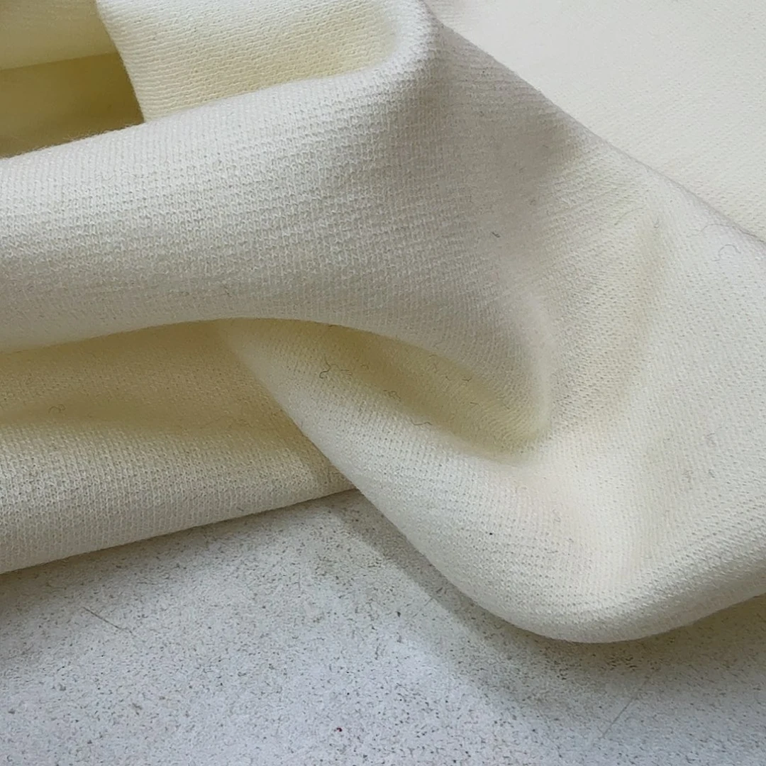 混纺米白色针织羊毛1.5米