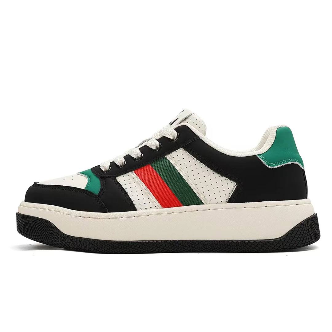 282白黑-牛皮男女休闲时尚百搭男女鞋