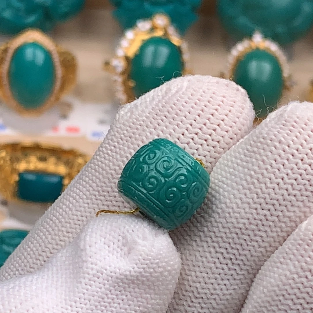 未镶嵌绿松石珠宝奇石11.5mm