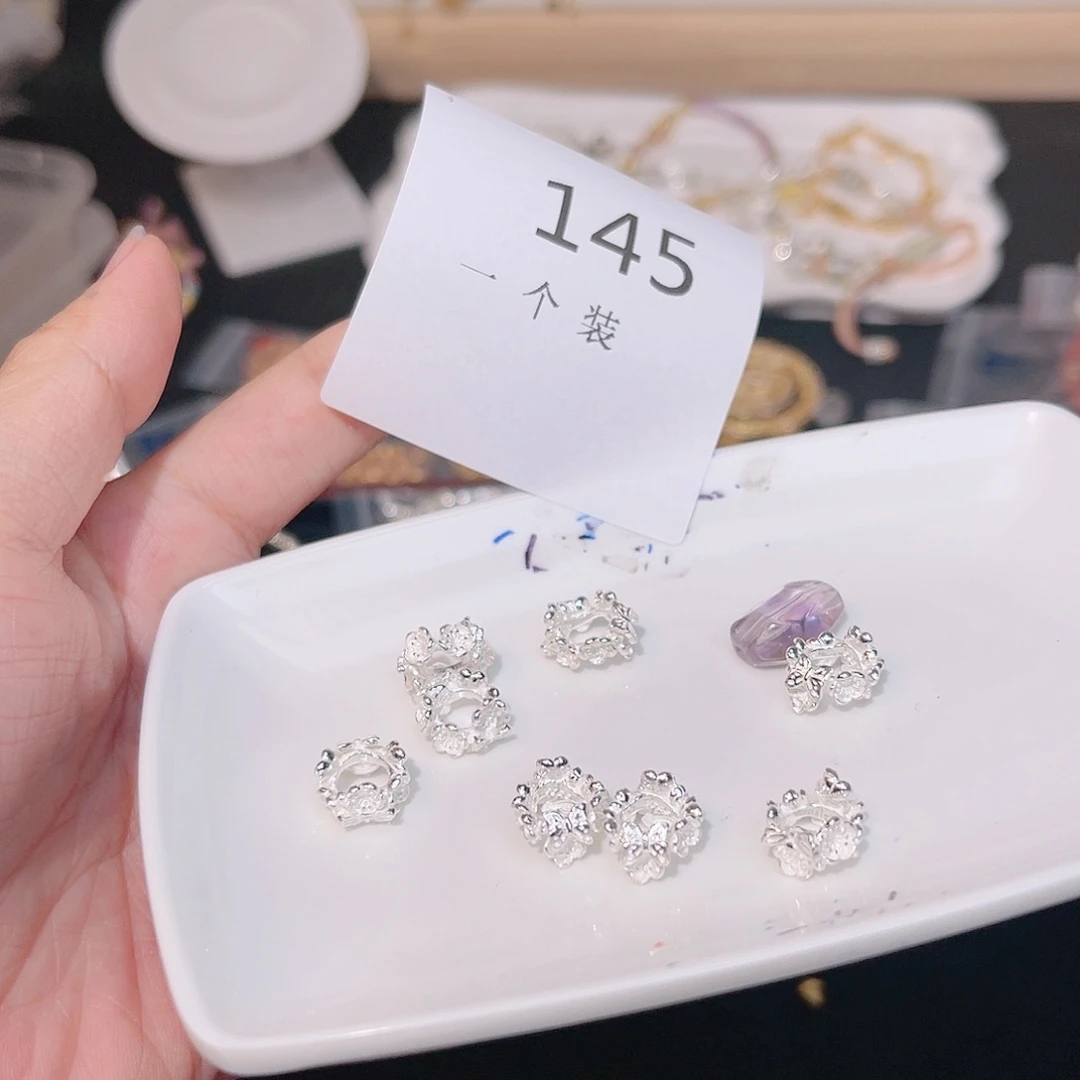 水晶珠宝半成品银S925镶嵌145