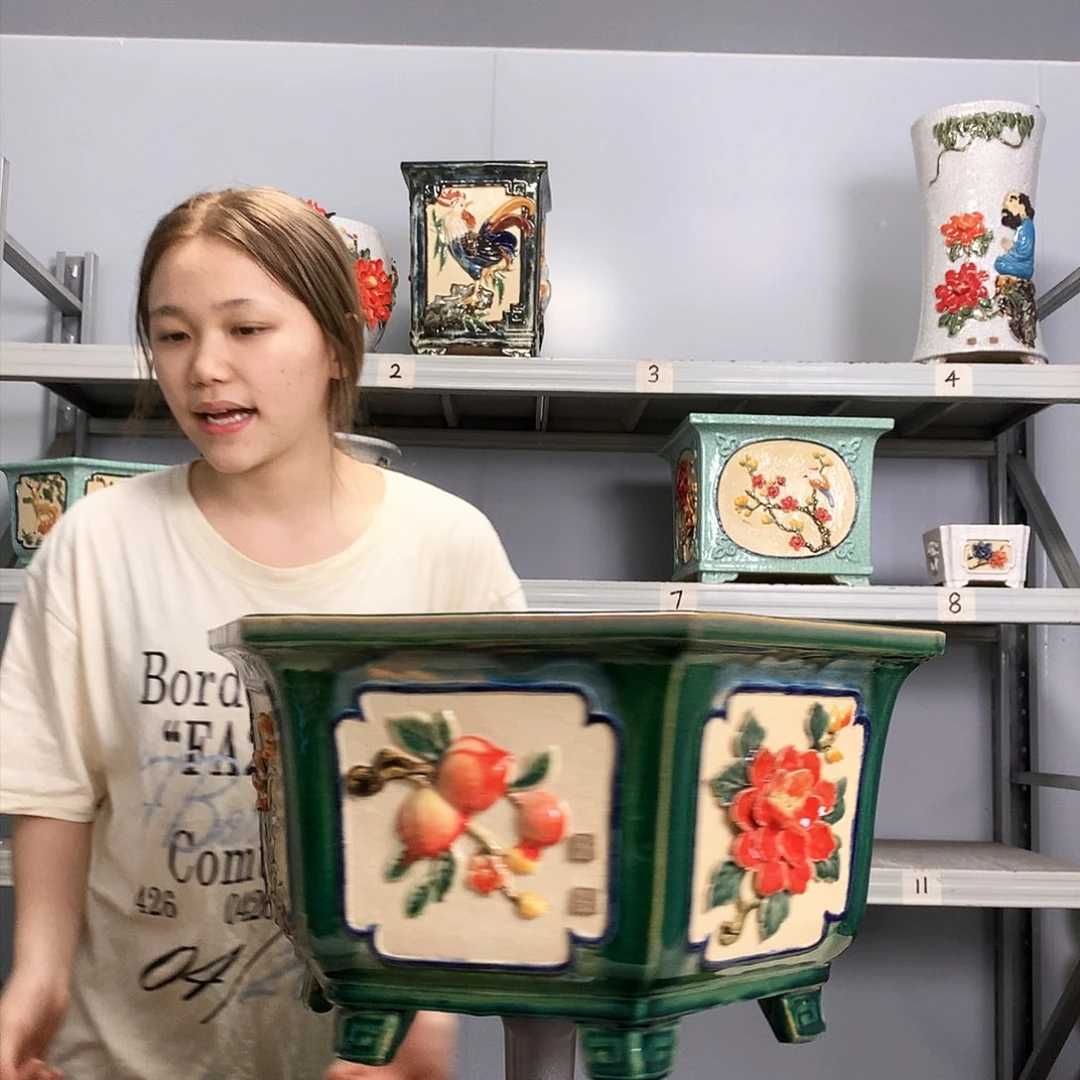 冰*实物拍摄完石湾盆