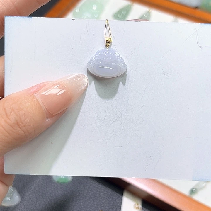 颈饰18K金镶嵌翡翠