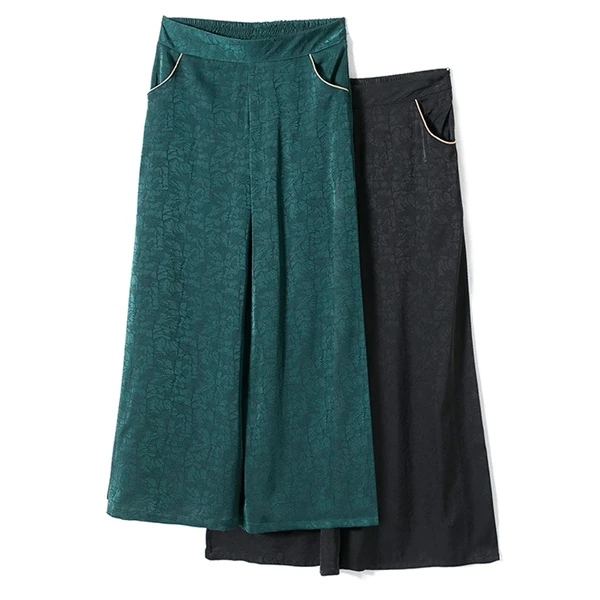 中老年女装阔腿裤休闲宽松大码中年妈妈装洋气九分裤裙裤夏装新款