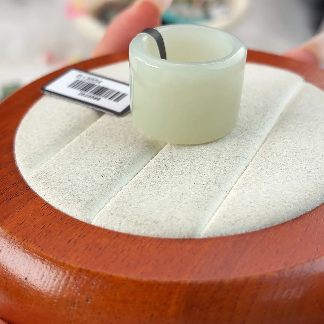 和田玉未镶嵌戒指r79晴水高筒17.3