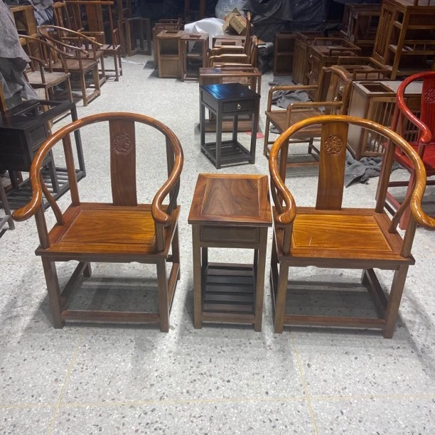 印尼黄檀木圈椅三件套（包邮）