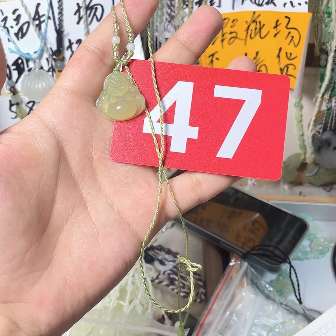 蛇纹石玉合金颈饰