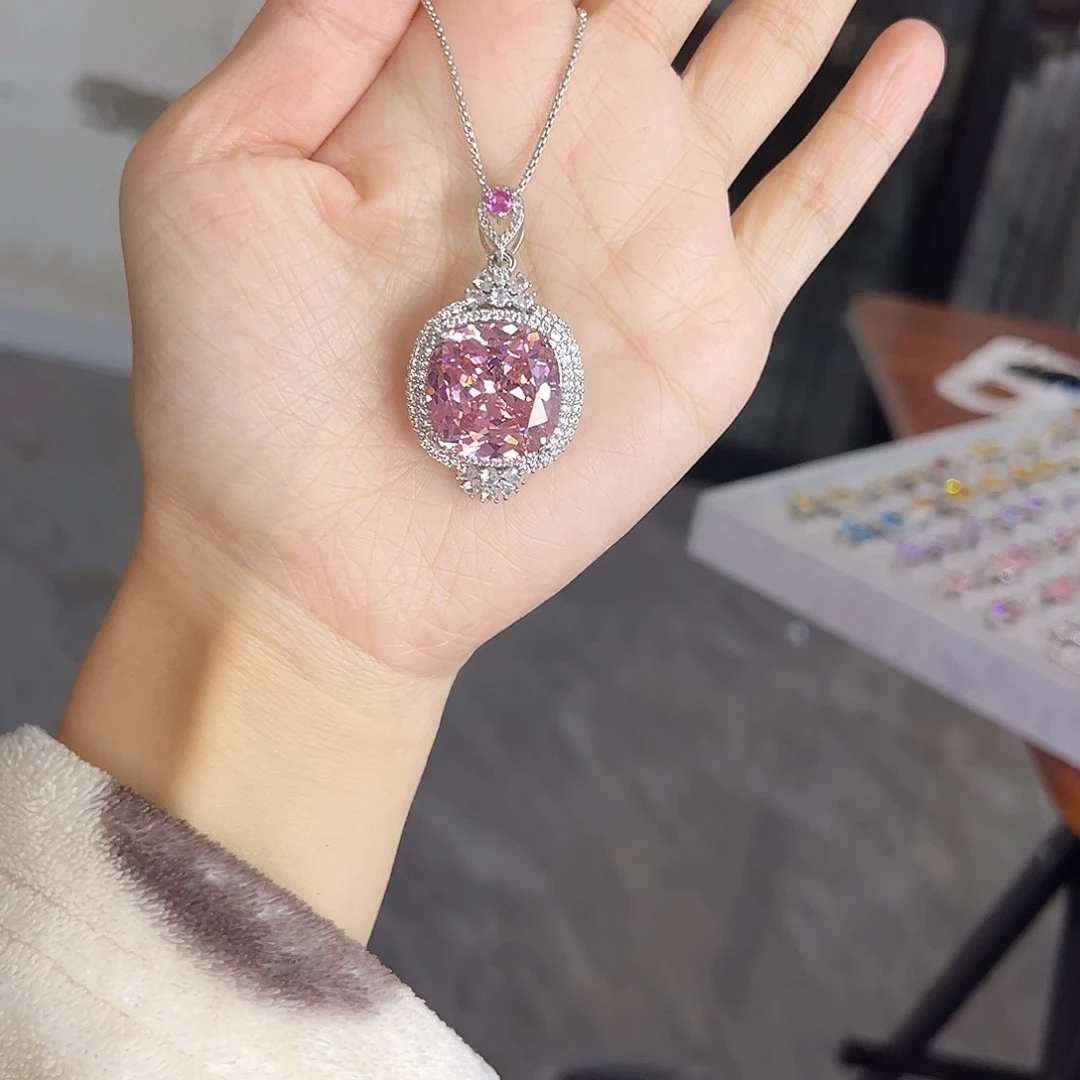 颈饰蓝宝石银S925镶嵌