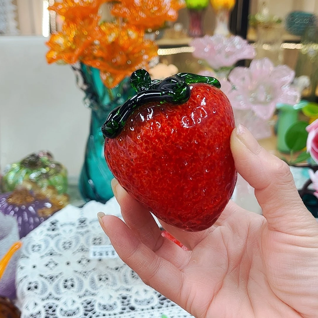 草莓 家悦琉璃工艺品不完美