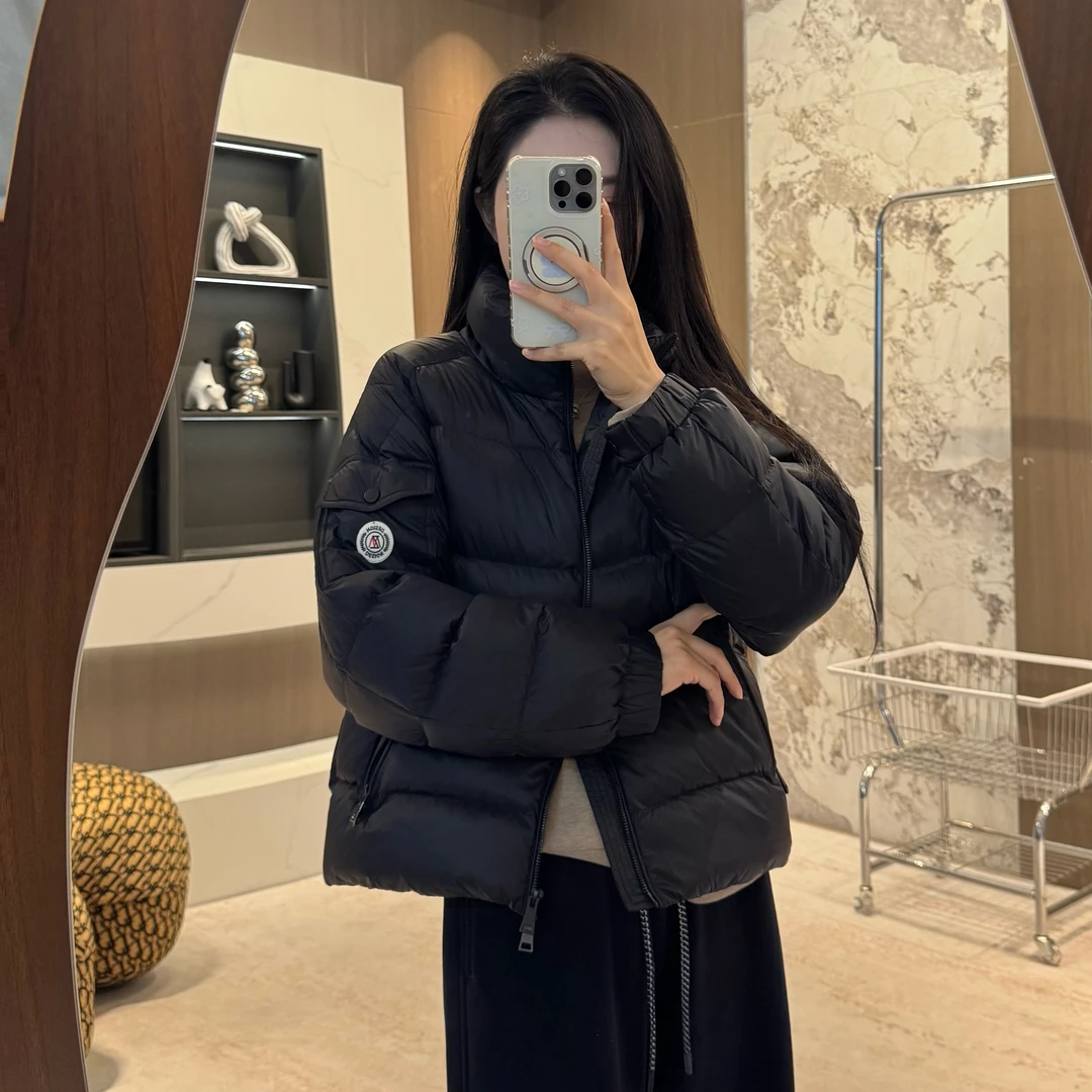 宿慕SUMU肯豆立领90白鸭绒杜邦三防羽绒服冬季短款时尚保暖羽绒服