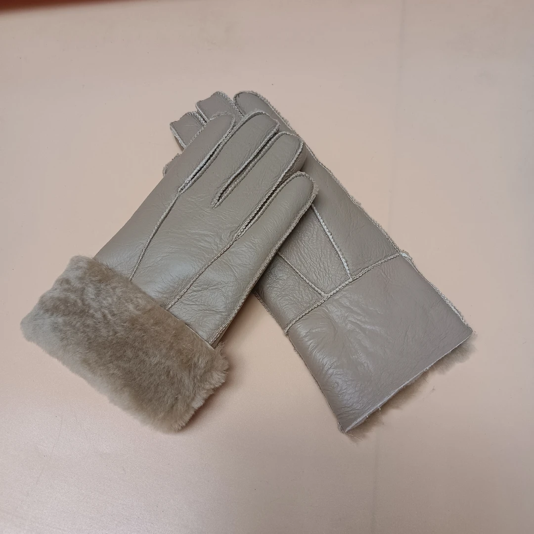 福利款真羊皮毛一体男女通用厚款分指款手套秋冬男士加绒韩版冬季