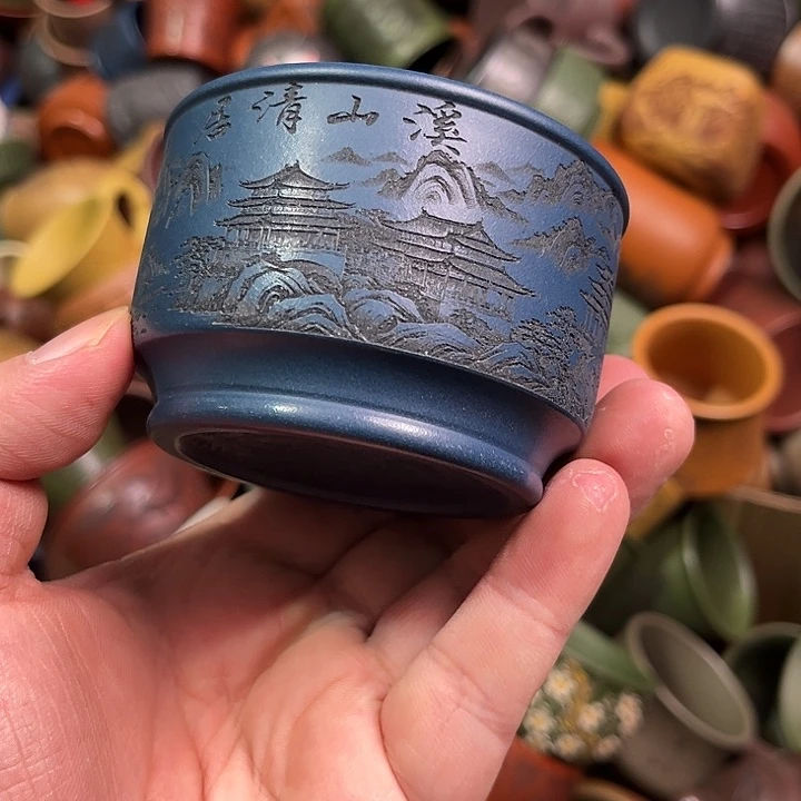 紫砂茶杯全手工紫砂主人杯