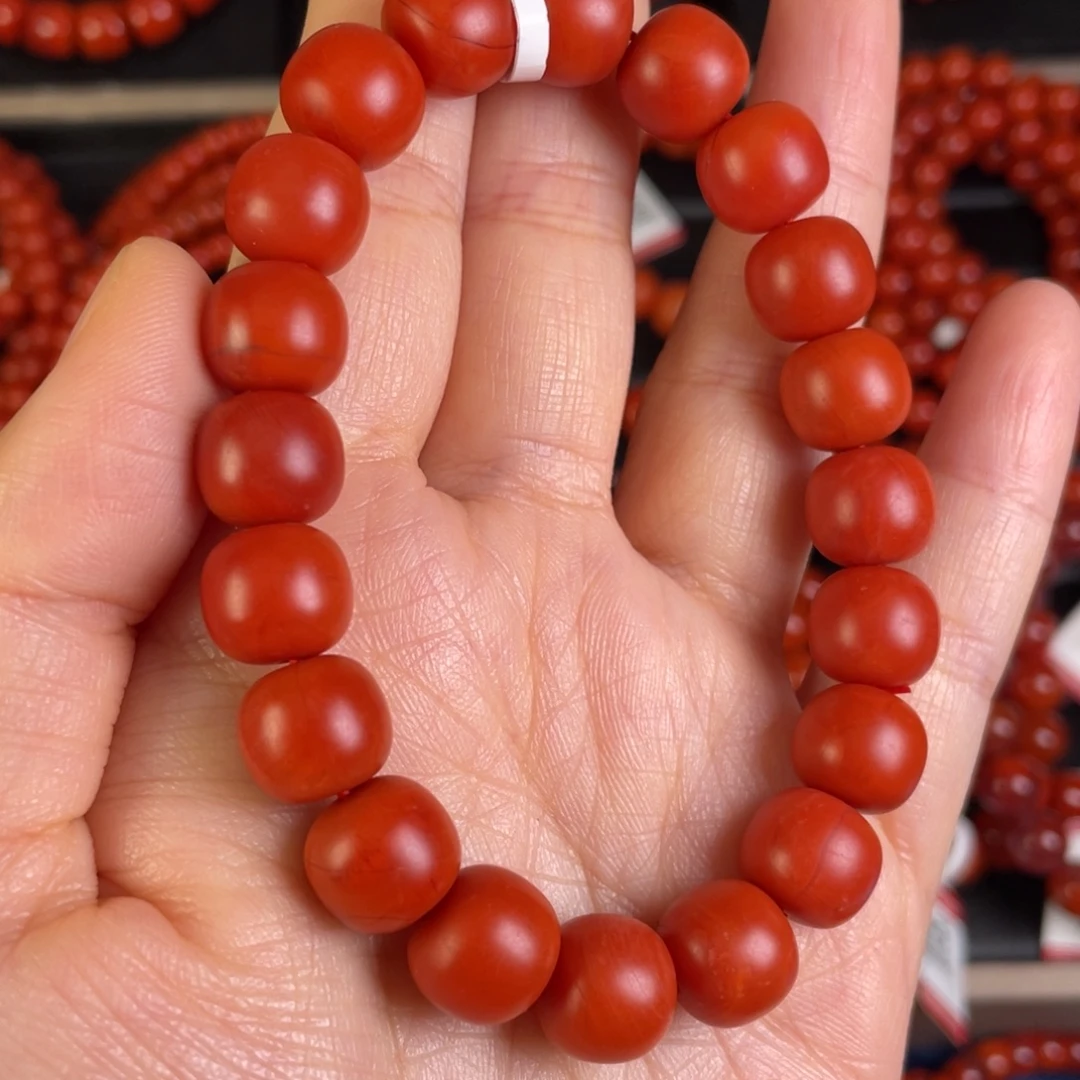 L***X南红玛瑙未镶嵌手链满肉满色花