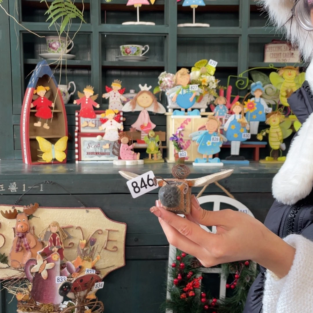 木质圣诞月福中古老货玩具默认微瑕损米