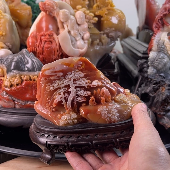 寿山石富春山居图