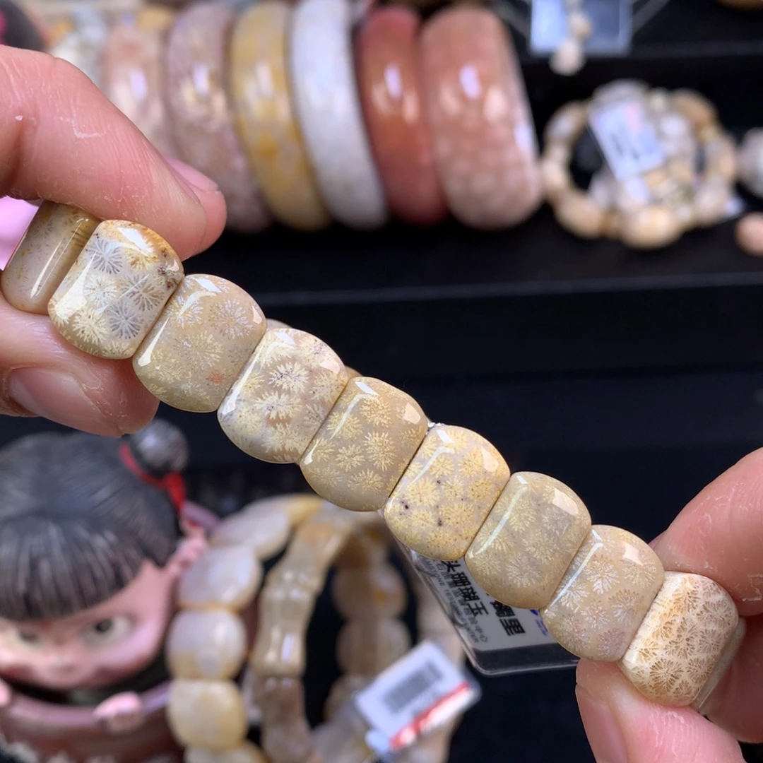 硅化珊瑚（珊瑚玉）未镶嵌颈饰57号金枫叶