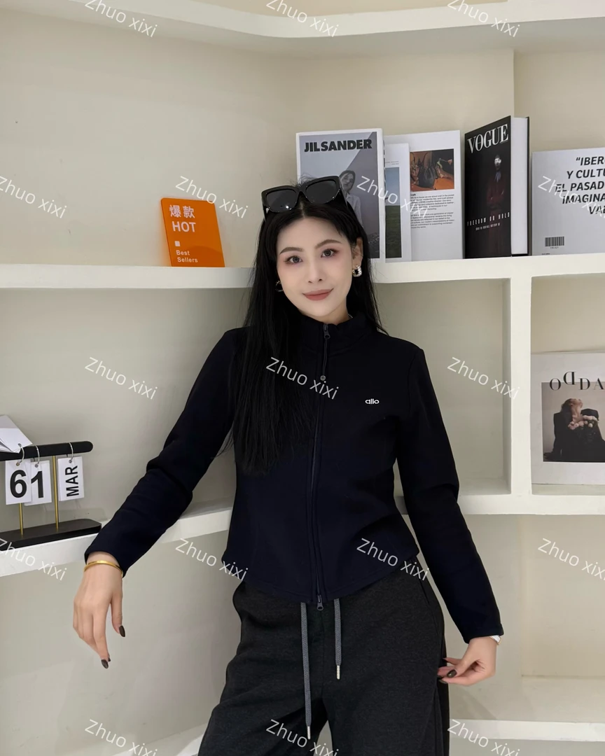 ZHUOXIXI【小蛮腰】欧货高端加厚小标立领拉链活力绒上衣-0888