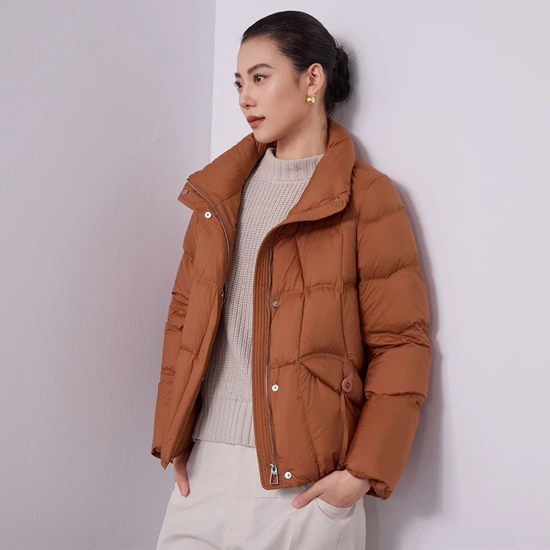 短款合格品长袖超厚小个子韩版时尚女装轻薄秋冬EY0UW775-YR