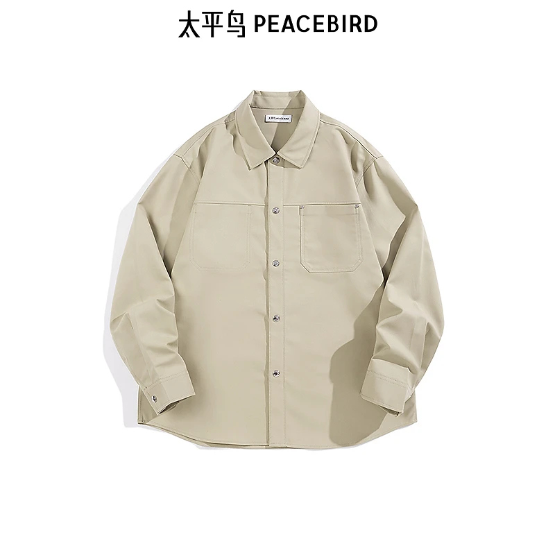 【商场同款】太平鸟男装 2025年春季工装长袖衬衫男B1CHF1213