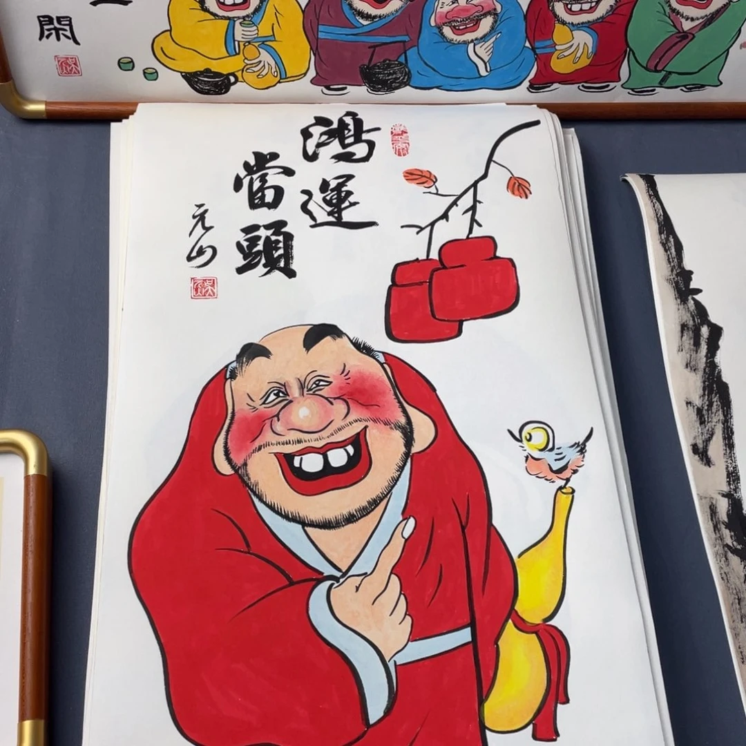 国画纯手绘禅意画作品
