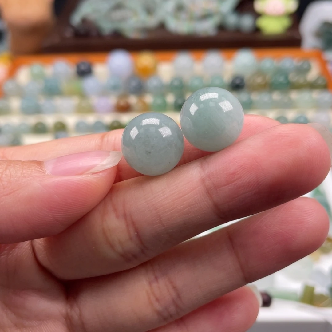 翡翠散珠天然缅甸翡翠a货12+，单颗价格