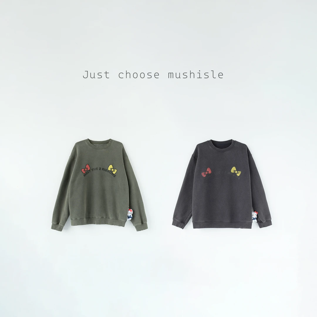 又妈定制高品质女装秋冬圆领柔软长袖宽松百搭设计感卫衣HY539918