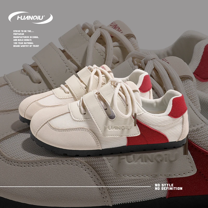 HUANQIU/环球德训透气网面板鞋女鞋2025夏季新款轻便舒适休闲鞋女