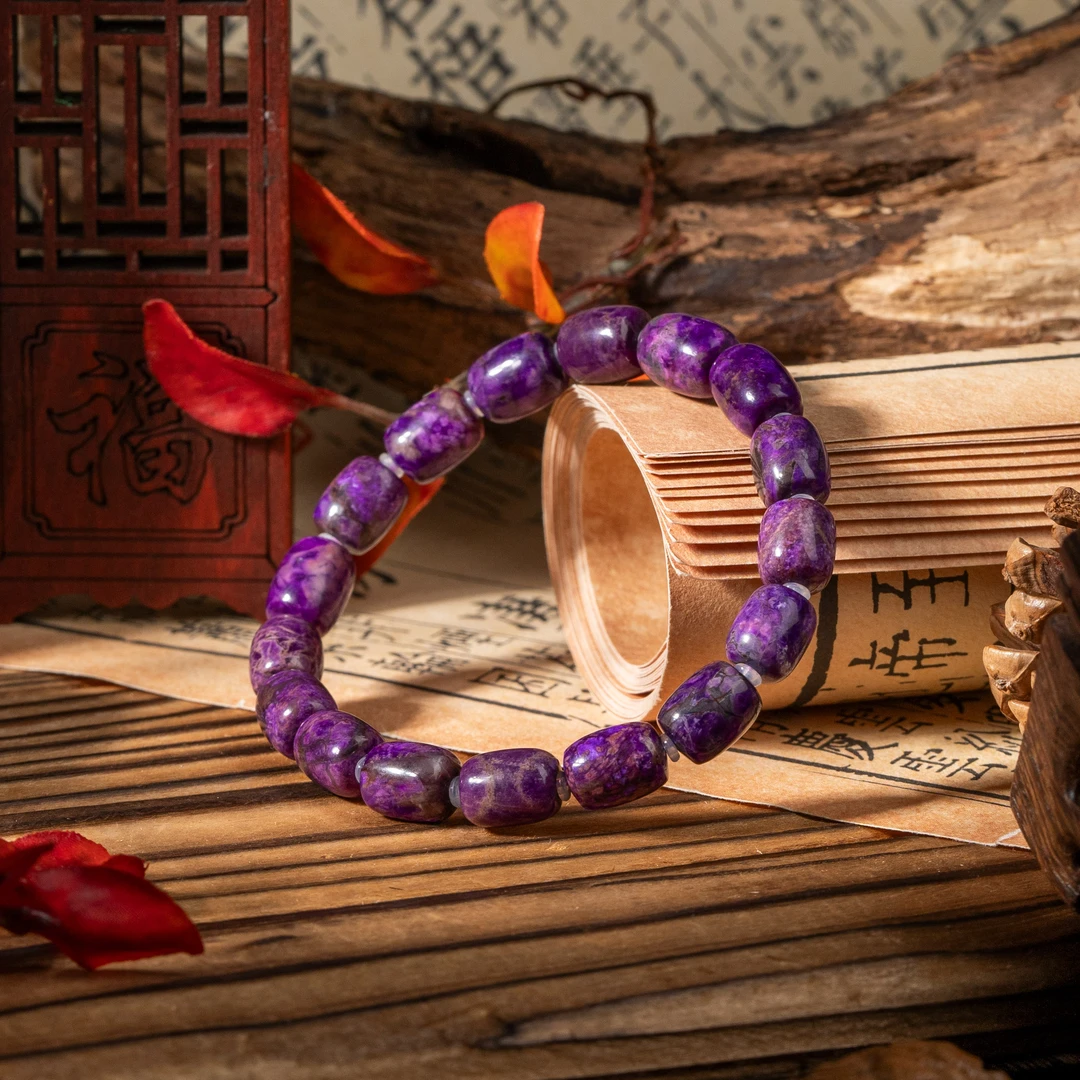 浓果酱舒俱来桶珠手串/8mm+-/多样性发一/C2170/孤