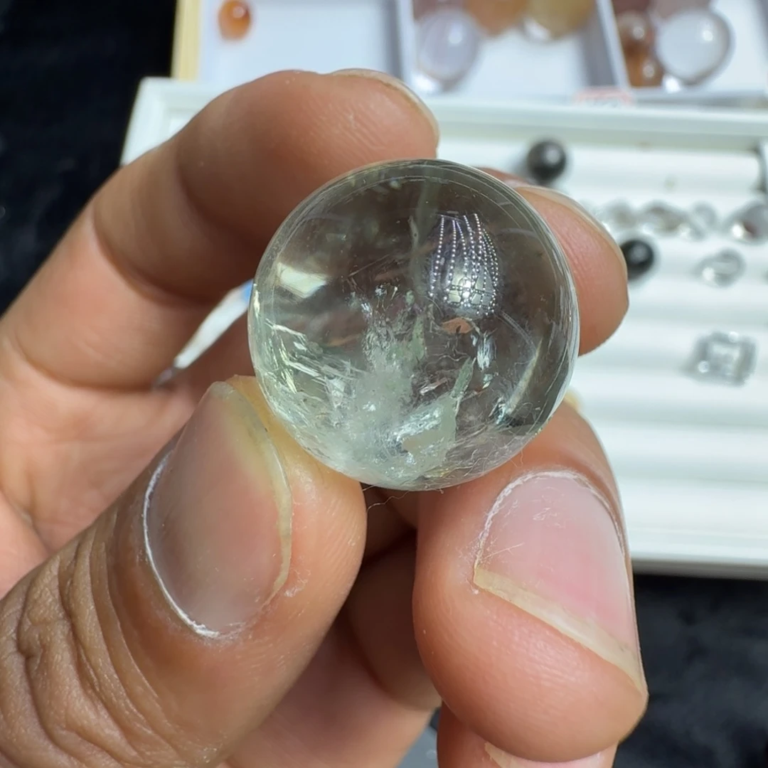 水晶珠宝半成品未镶嵌园*单珠