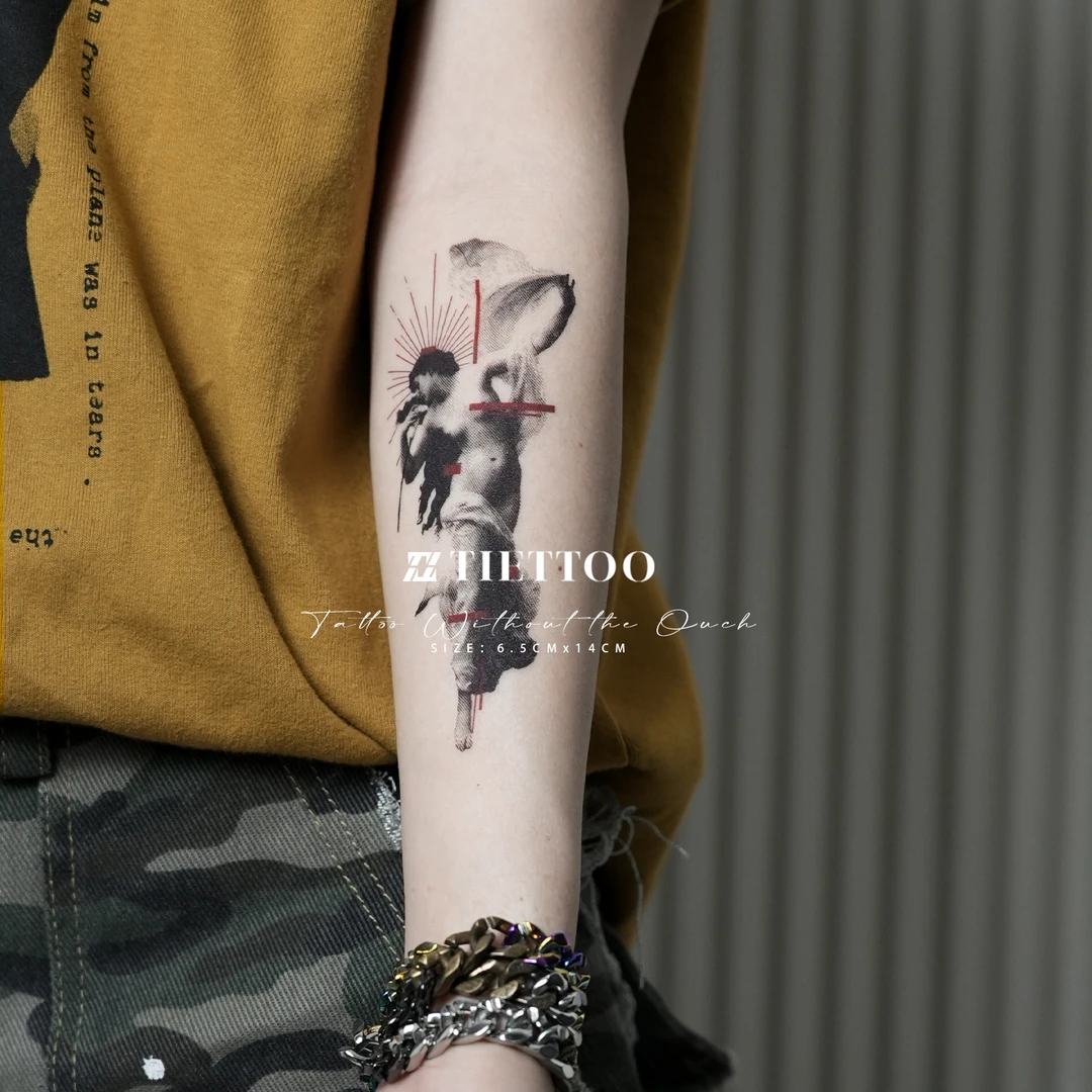 贴贴 TIETTOO 彩色纹身贴黎明的希望纹身贴防水持久逼真无水直贴