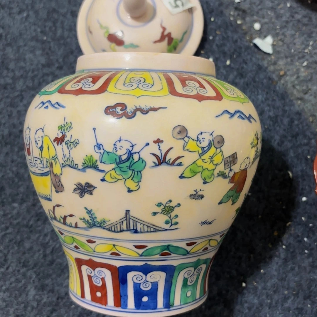 摆件正*斗彩将军罐一个