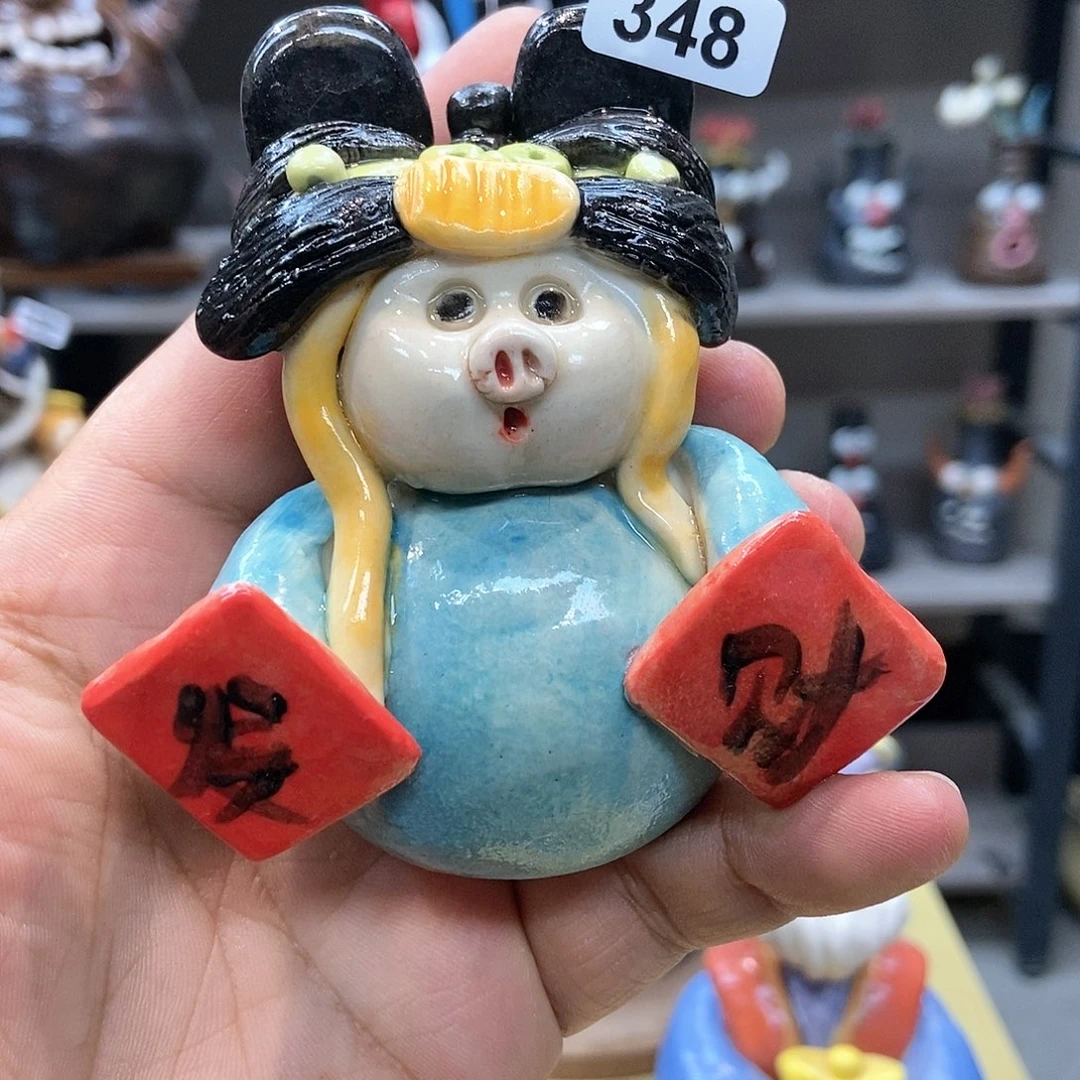 摆件直播间手工陶瓷摆件348