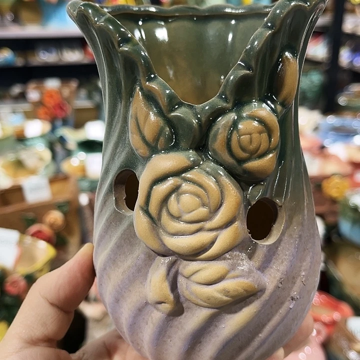 瓷片花盆多肉植物艺术品
