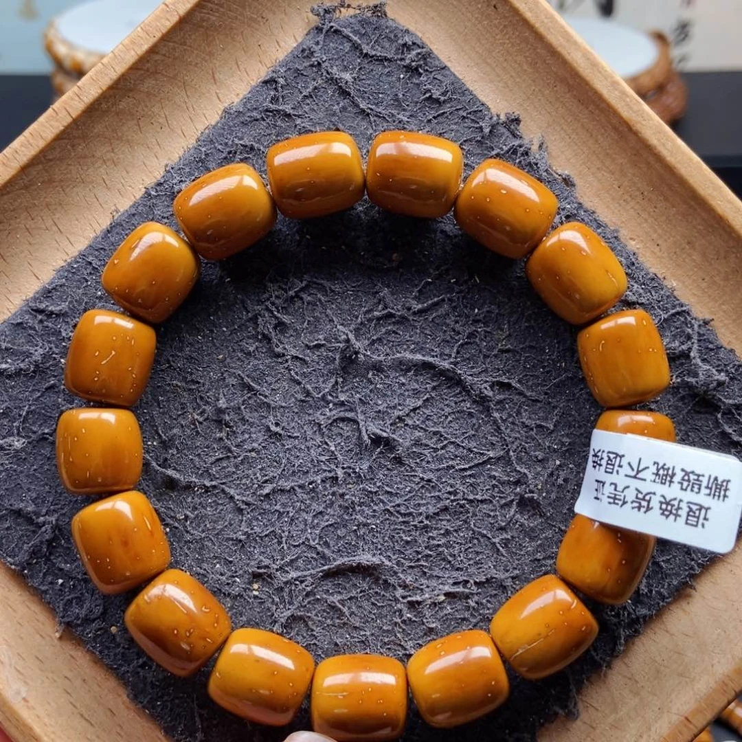 紫金鼠手串11mm➕近实心黄金甲直切