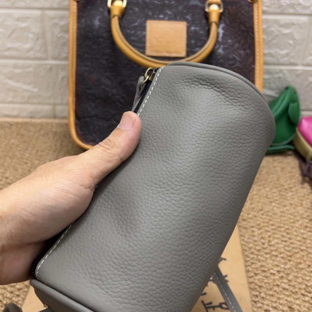 【闪购商品】头层牛皮浅灰