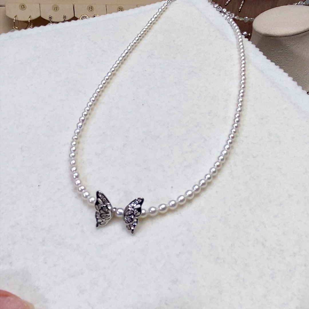 淡水珍珠颈饰银S925镶嵌